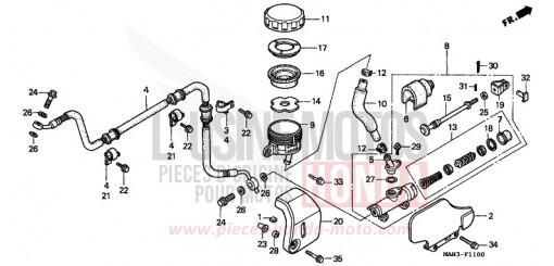 MAITRE-CYLINDRE FREIN AR. VT1100C2X de 1999